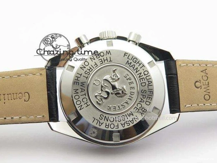 0225 Supportive Speedmaster SS 2013 Pro Racing On Black Leather Strap Manual Winding Chrono Movement 8229